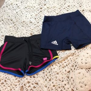 Set of spandex shorts